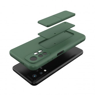 Wozinsky Kickstand Case Silicone Stand Cover for Xiaomi Poco M4 Pro 5G Navy Blue