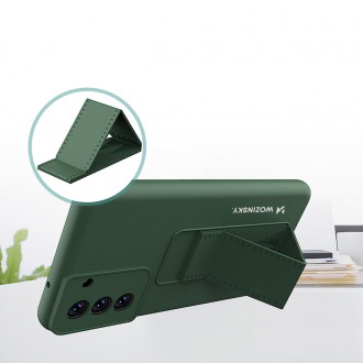 Wozinsky Kickstand Case Silicone Stand Cover for Samsung Galaxy S21 FE Black