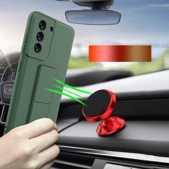 Wozinsky Kickstand Case Silicone Stand Cover for Samsung Galaxy S21 FE Black