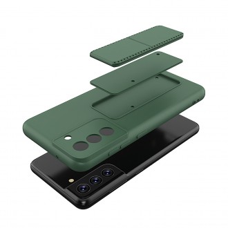 Wozinsky Kickstand Case silicone stand cover for Samsung Galaxy S21 FE navy blue