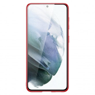 Dux Ducis Yolo elegant cover made of ecological leather for Samsung Galaxy S21 FE red