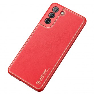 Dux Ducis Yolo elegant cover made of ecological leather for Samsung Galaxy S21 FE red