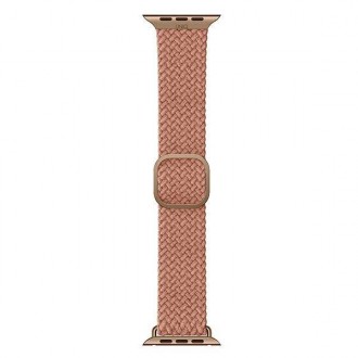 UNIQ pasek Aspen Apple Watch 44/42/45mm Series 4/5/6/7/8/SE/SE2 Braided różowy/grapefruit pink