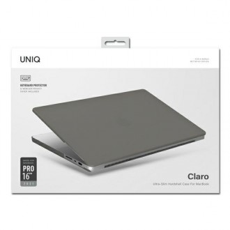 UNIQ etui Claro MacBook Pro 16" (2021) przezroczysty szary/smoke matt grey