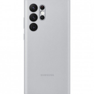 Samsung LED View Cover with LED display for Samsung Galaxy S22 Ultra light gray (EF-NS908PJEGEE)