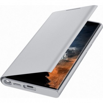 Samsung LED View Cover with LED display for Samsung Galaxy S22 Ultra light gray (EF-NS908PJEGEE)