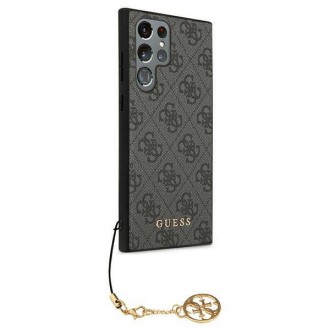 Guess GUHCS22LGF4GGR S908 S22 Ultra szary/grey hardcase 4G Charms Collection