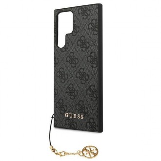 Guess GUHCS22LGF4GGR S908 S22 Ultra szary/grey hardcase 4G Charms Collection