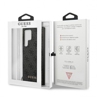 Guess GUHCS22LGF4GGR S908 S22 Ultra szary/grey hardcase 4G Charms Collection