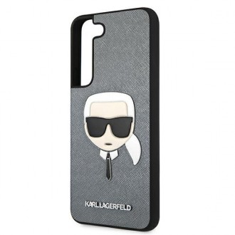 Karl Lagerfeld KLHCS22MSAKHSL S906 S22+ srebrny/silver hardcase Saffiano Ikonik Karl`s Head