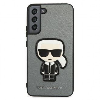 Karl Lagerfeld KLHCS22MOKPG S906 S22+ srebrny/silver hardcase Saffiano Ikonik Karl`s Patch