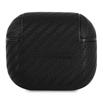 Kryt Ferrari FESA3CABK AirPods 3 černo/černý On Track PU Carbon