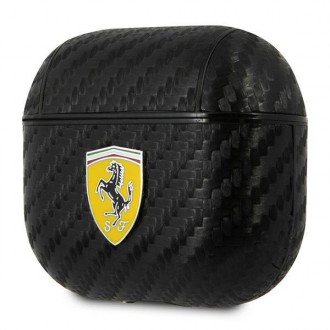 Kryt Ferrari FESA3CABK AirPods 3 černo/černý On Track PU Carbon