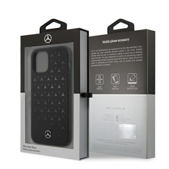 Mercedes MEHCP12LSIPBK iPhone 12 Pro Max 6,7" czarny/black hardcase Silicone Stars Pattern