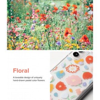 Ringke Fusion Design Armored Case Cover with Gel Frame for Samsung Galaxy S22 + (S22 Plus) transparent (Floral) (F593R31)