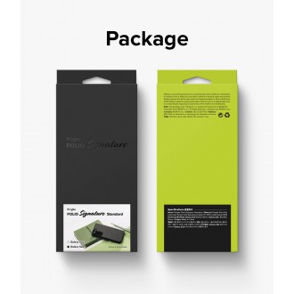 Ringke Folio Signature Flip Leather Case for Samsung Galaxy S22 + (S22 Plus) Black (FSS118R262)