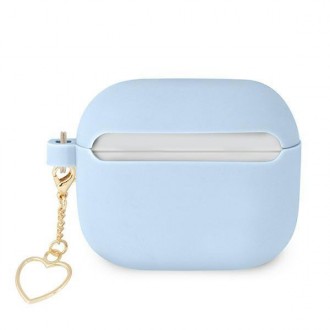 Guess GUA3LSCHSB kryt AirPods 3 modrý/modrý Silicone Charm Heart Collection
