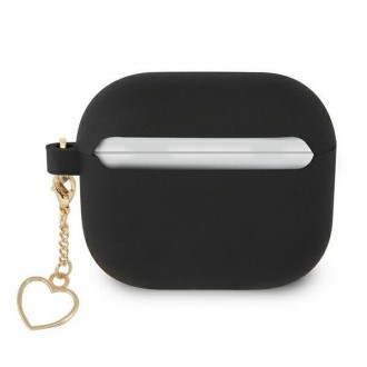 Guess GUA3LSCHSK kryt AirPods 3 black/black Silicone Charm Heart Collection