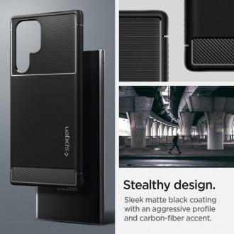 Spigen RUGGED ARMOR GALAXY S22 ULTRA MATTE BLACK