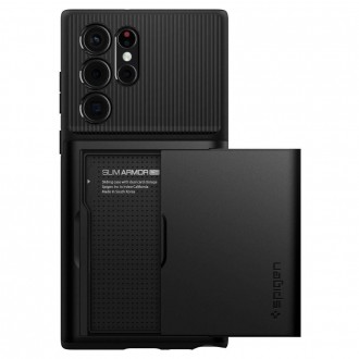 Spigen SLIM ARMOR CS GALAXY S22 ULTRA BLACK