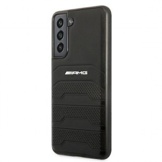 AMG AMHCS21FESGSEBK S21 FE G990 czarny/black hardcase Leather Debossed Lines