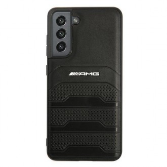 AMG AMHCS21FESGSEBK S21 FE G990 czarny/black hardcase Leather Debossed Lines