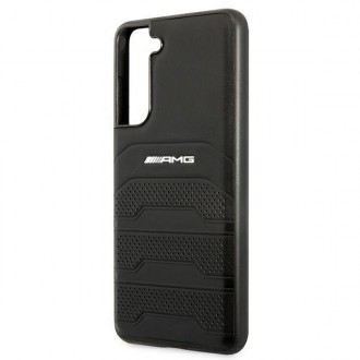 AMG AMHCS21FESGSEBK S21 FE G990 czarny/black hardcase Leather Debossed Lines