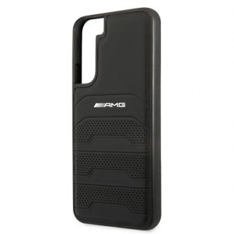 AMG AMHCS22SGSEBK S22 S901 czarny/black hardcase Leather Debossed Lines