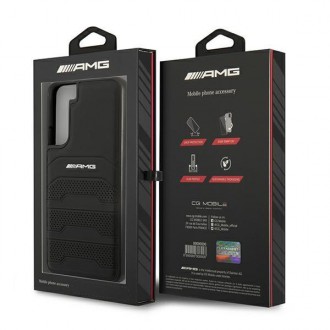 AMG AMHCS22SGSEBK S22 S901 czarny/black hardcase Leather Debossed Lines