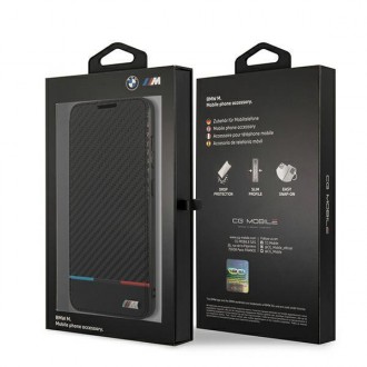 Etui BMW BMBKS21FEPUCARTCBK S21 FE G990 czarny/black bookcase M Collection Triangles