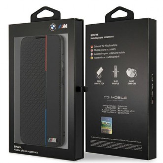 Etui BMW BMBKS21FETRTBK S21 FE G990 czarny/black bookcase M Collection Triangles