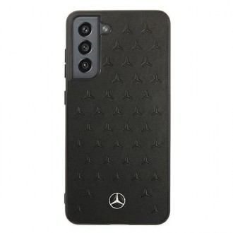 Mercedes MEHCS21FESPSQBK S21 FE G990 czarny/black hardcase Leather Stars Pattern