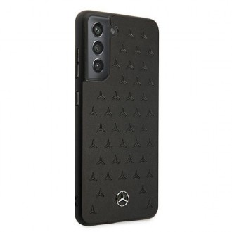 Mercedes MEHCS21FESPSQBK S21 FE G990 czarny/black hardcase Leather Stars Pattern