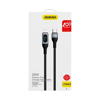 Dudao USB Type C - Lightning cable fast charging PD 20W 1m black (L7MaxL)