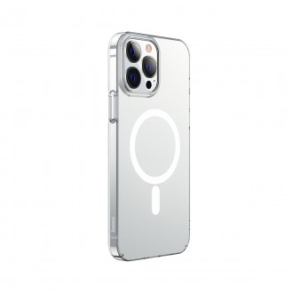 Magnetické pouzdro Baseus Crystal Case pro iPhone 13 Pro + průhledné sklo obrazovky (kompatibilní s MagSafe) (ARJT000102)