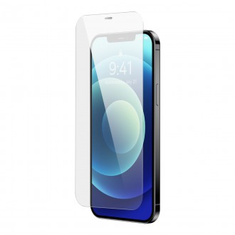 Baseus 2x tempered glass for iPhone 12 Pro Max with speaker cover + positioner (SGBL060802) (case friendly)