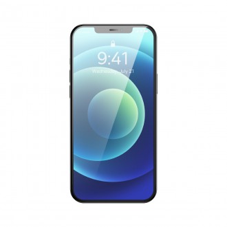 Baseus 2x tempered glass for iPhone 12 Pro Max with speaker cover + positioner (SGBL060802) (case friendly)