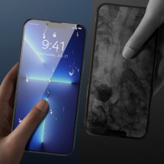 Baseus 2x tempered glass for iPhone 12 Pro Max with speaker cover + positioner (SGBL060802) (case friendly)