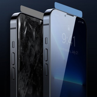 Baseus 2x tempered glass for iPhone 12 Pro Max with speaker cover + positioner (SGBL060802) (case friendly)
