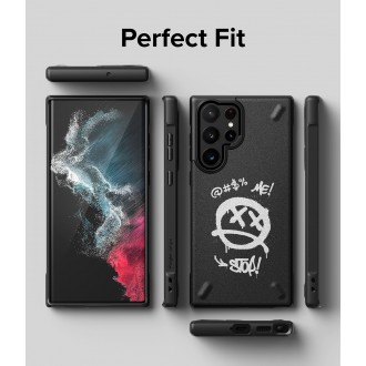 Ringke Onyx Design Durable TPU Cover for Samsung Galaxy S22 Ultra black (Graffiti) ()
