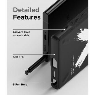 Ringke Onyx Design Durable TPU Cover for Samsung Galaxy S22 Ultra black (Graffiti) ()