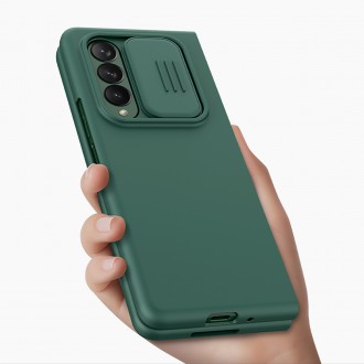 Nillkin CamShield Silky Silicone Case kryt s krytem fotoaparátu pro Samsung Galaxy Z Fold 3 zelený