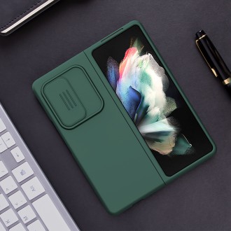 Nillkin CamShield Silky Silicone Case kryt s krytem fotoaparátu pro Samsung Galaxy Z Fold 3 zelený