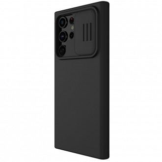 Nillkin CamShield Silky Silicone Case s krytem fotoaparátu pro Samsung Galaxy S22 Ultra černý