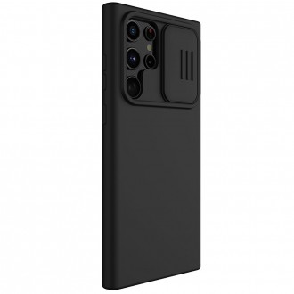Nillkin CamShield Silky Silicone Case s krytem fotoaparátu pro Samsung Galaxy S22 Ultra černý