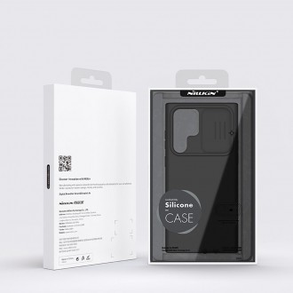 Nillkin CamShield Silky Silicone Case s krytem fotoaparátu pro Samsung Galaxy S22 Ultra černý