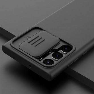 Nillkin CamShield Silky Silicone Case s krytem fotoaparátu pro Samsung Galaxy S22 Ultra černý