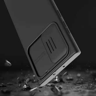 Nillkin CamShield Silky Silicone Case s krytem fotoaparátu pro Samsung Galaxy S22 Ultra černý