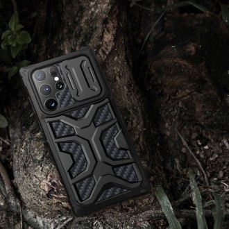 Nillkin Adventruer Case Case for Samsung Galaxy S22 Ultra Armored Cover with Camera Cover Blue