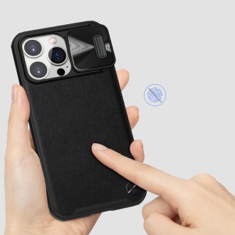 Nillkin CamShield Leather Case iPhone 13 Pro camera cover black